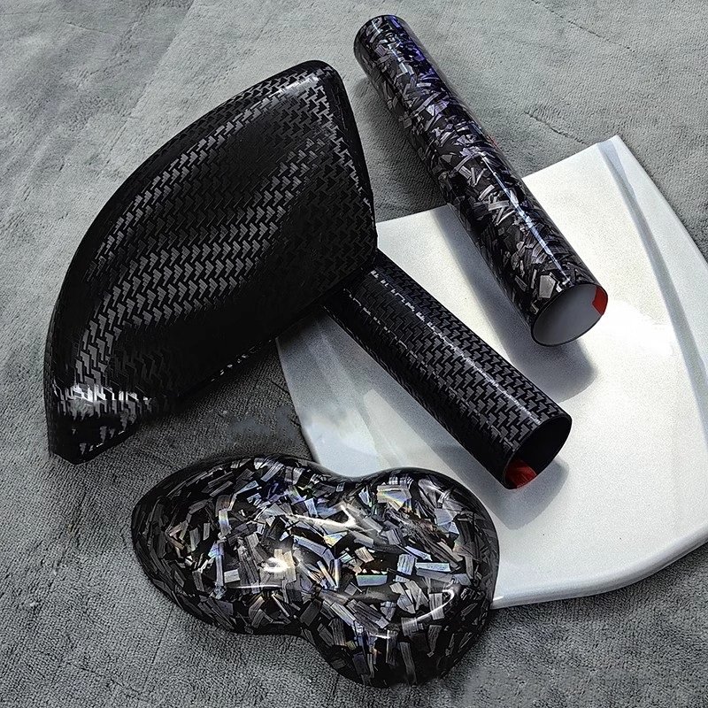 Car Sticker Black Aircraft Pattern Plated Carbon Fiber Film Auto Body Modification Wrap Vinyl Sticker for Vehicle