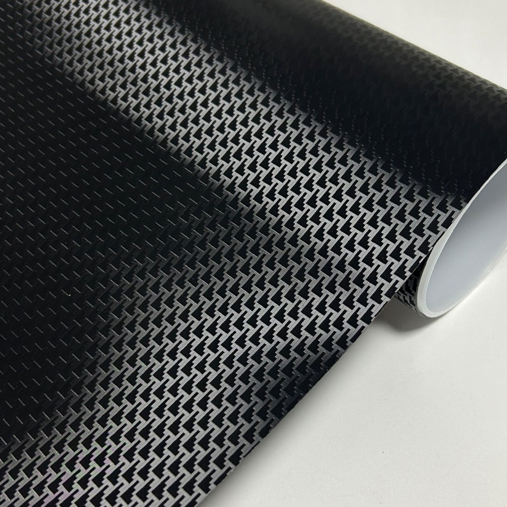 Car Sticker Black Aircraft Pattern Plated Carbon Fiber Film Auto Body Modification Wrap Vinyl Sticker for Vehicle