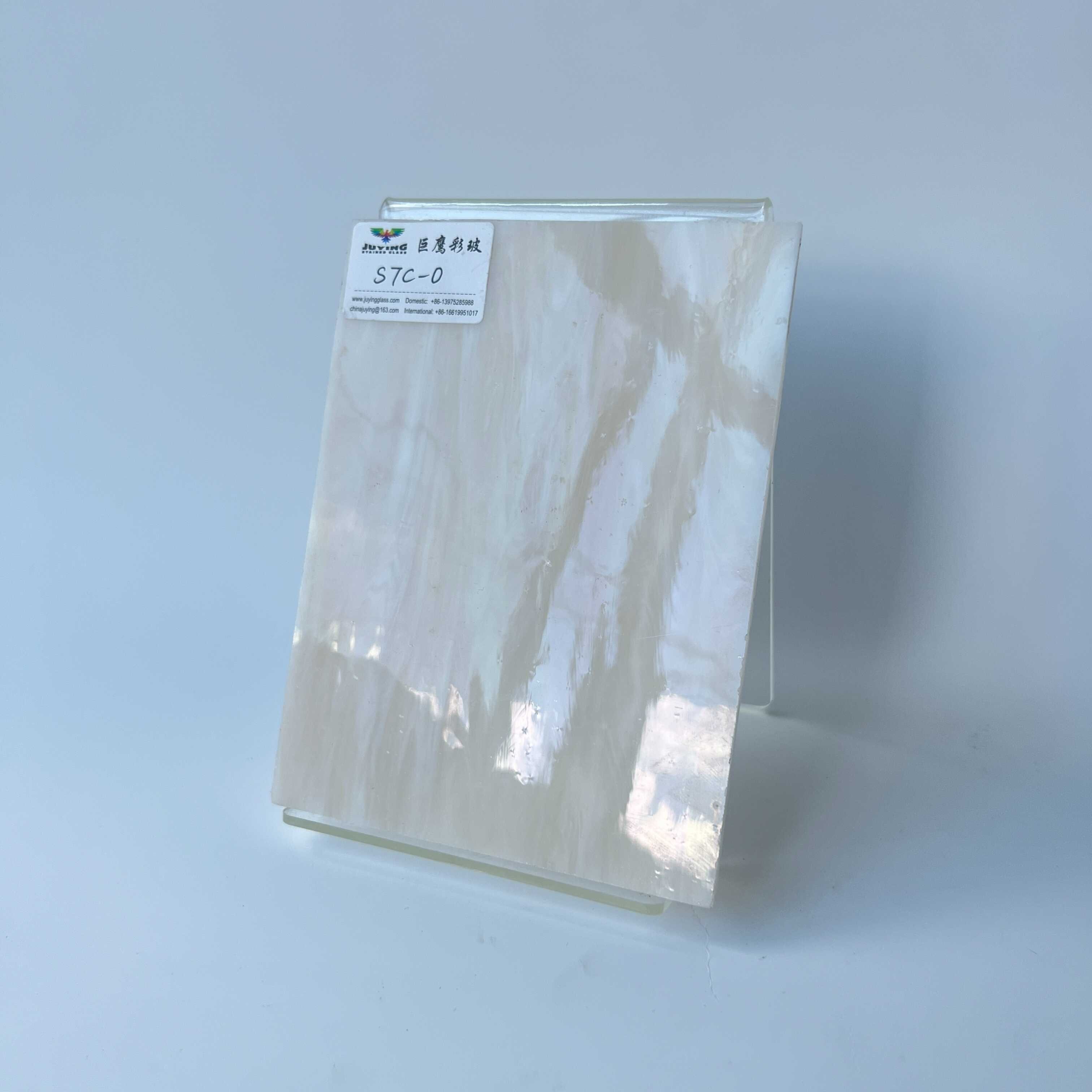 Manufacturer Fine Quality Wall arts Stained Glass Sheet 3mm Opaque for tiffany lamp crafts window film Milky pink
