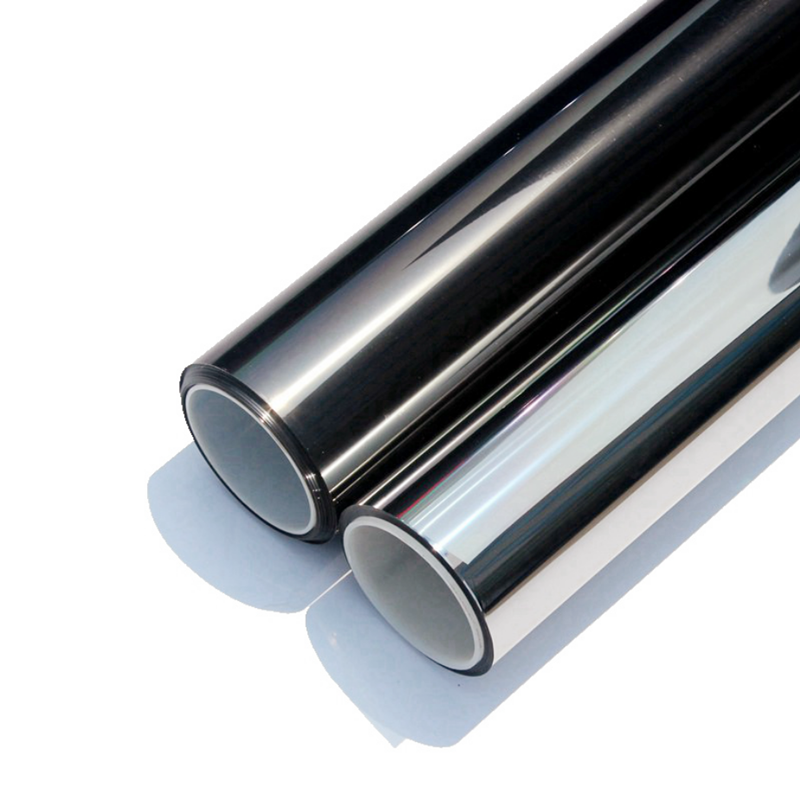 High Reflective Mirror Tinted Film for Architectural One Way Vision IR Cut Self Adhesive Building Window Glass Modern 2 Rolls 9%