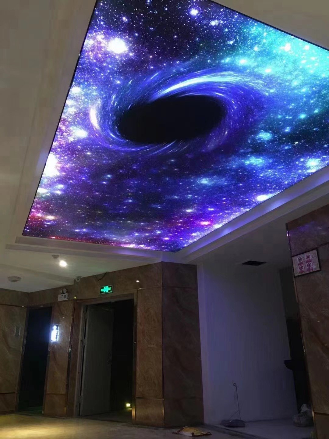 Customized colorful sky pvc decorative film false ceiling design stretch ceiling film