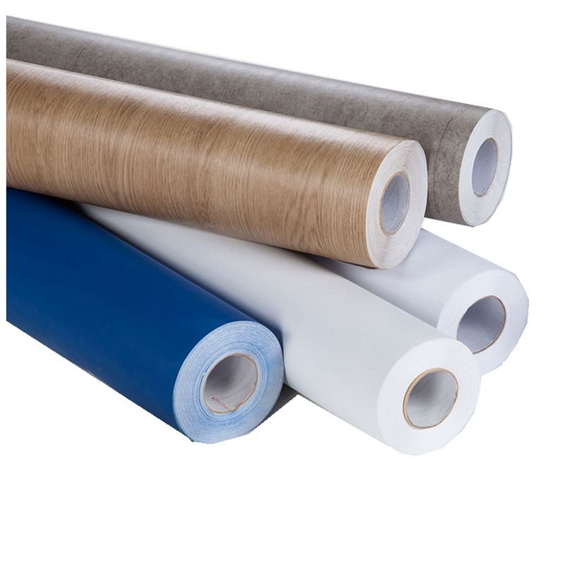Lonmay Anti-Scratch Solid Color Pvc Foil Profile Wrapping WPC Wall Panel furniture film Decorative Film
