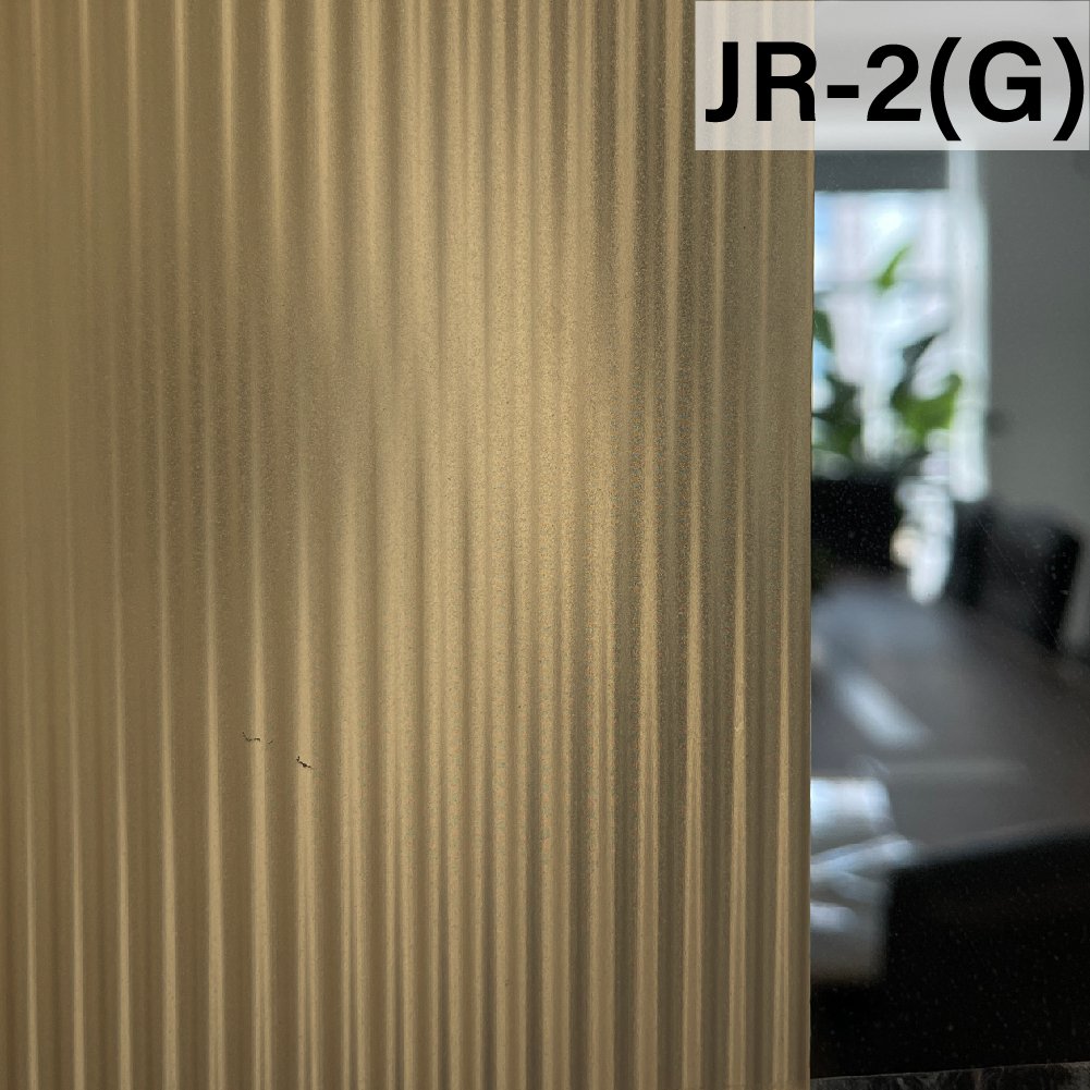 Frosted Gold Reeded Glass Film 6mm Decorative film 3D Glass Stickers for Window Privacy Film