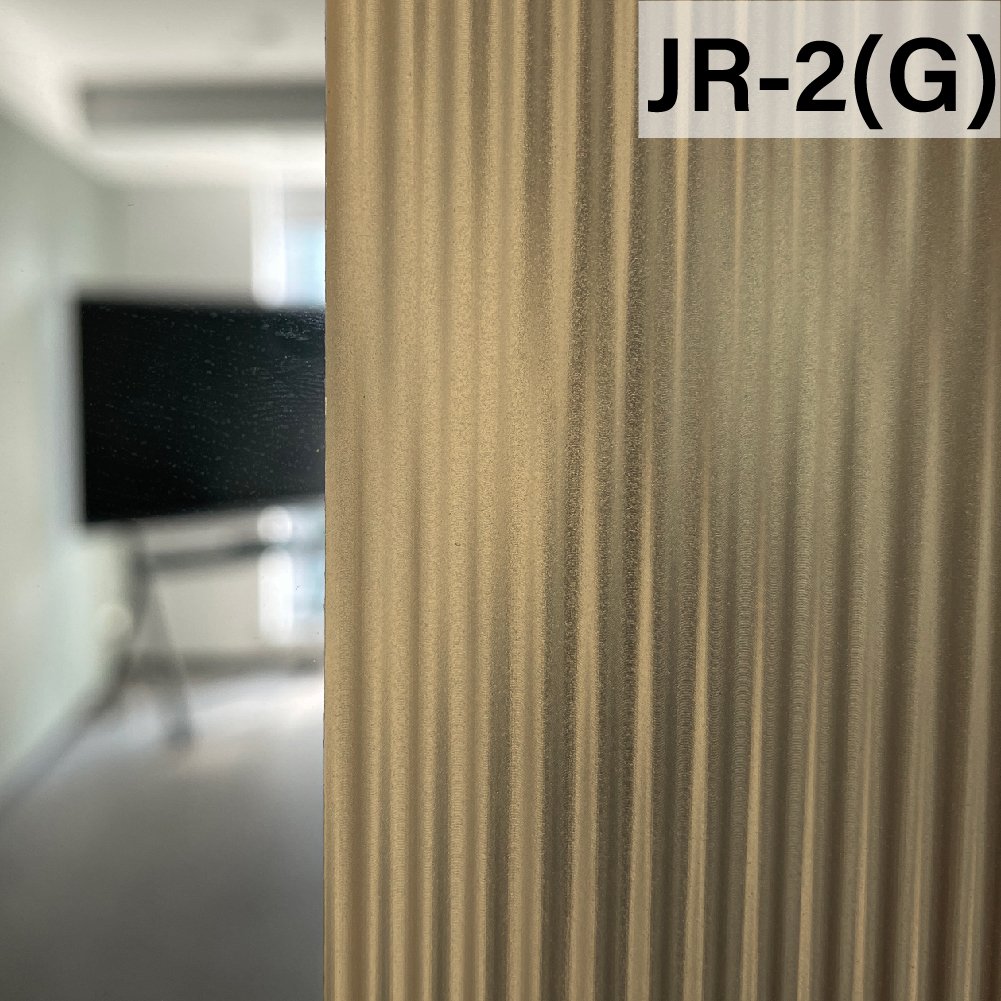 Frosted Gold Reeded Glass Film 6mm Decorative film 3D Glass Stickers for Window Privacy Film