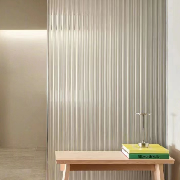 Anti-UV 3D reeded fluted window film Self adhesive house windows door living room glass film PET decorative films