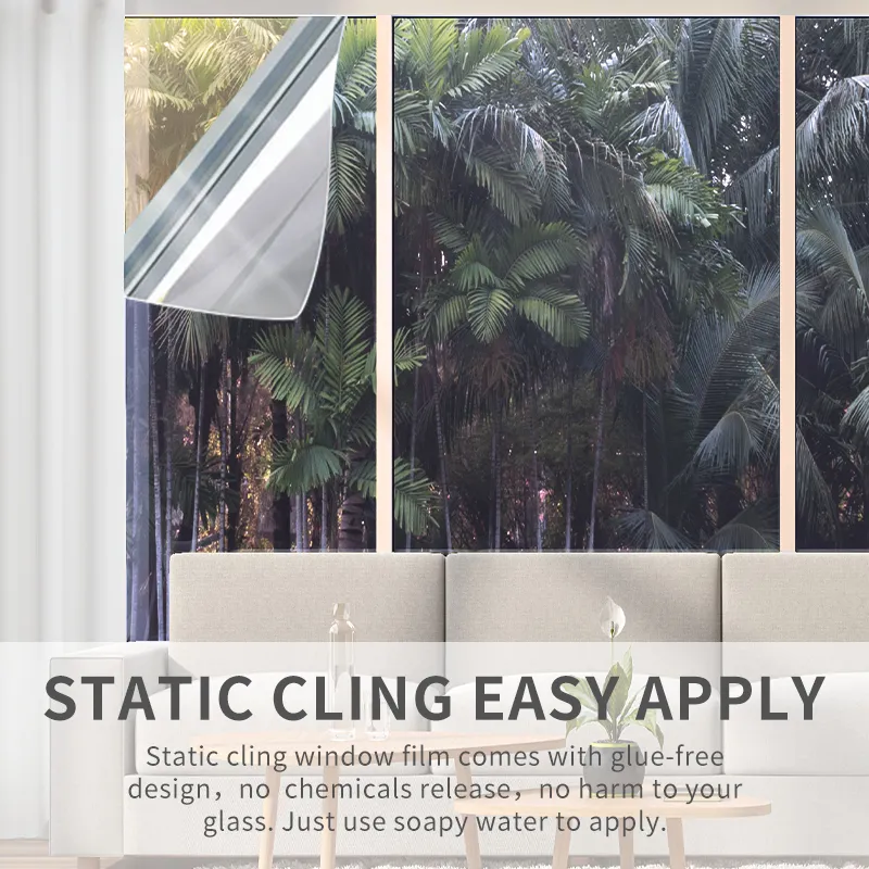 Customized factory Silver Light35 Silver Window Film,One Way Vision Home Office building film,Reflective Solar Tint Film