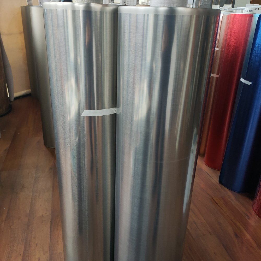 PET golden water ripple design Lamination furniture film decoration PVC foil pvc membrane foil for interior decoration