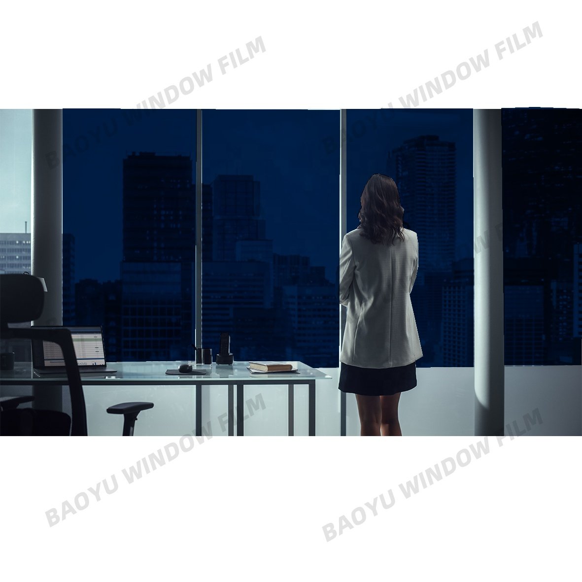 Beautiful Decorative film colorful Deep Blue Block UV transparent color film