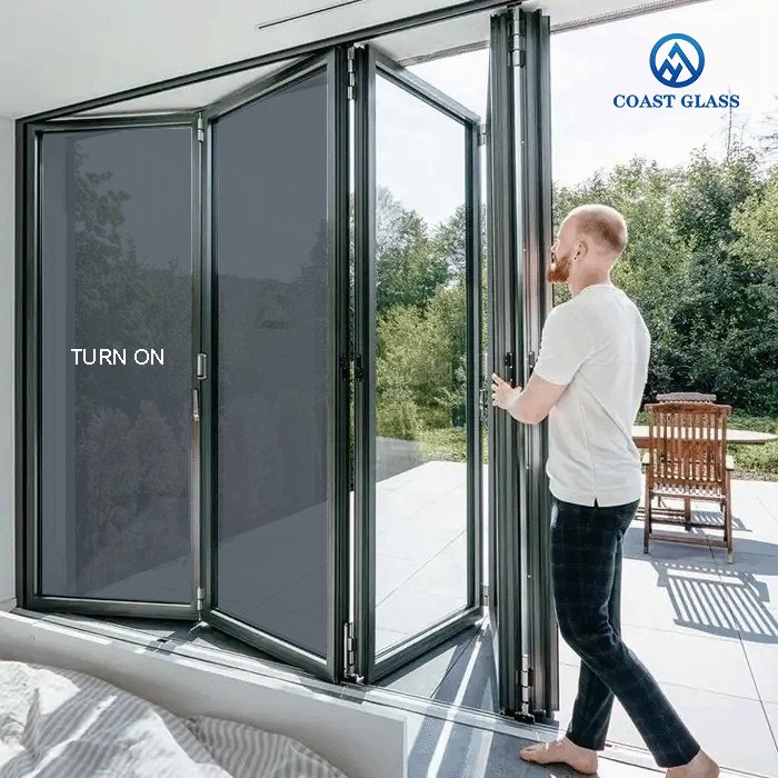 PDLC Film Smart Electric Smart Film Glass Classic window blind switchable privacy glass film For Windows Decorative Glass
