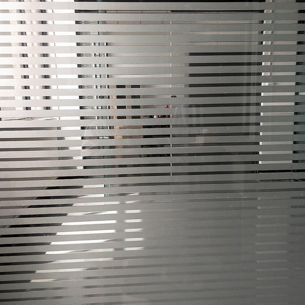 1.52*30m Building Privacy Window Film White Small Strip GlassOpaque Translucent Stripe Decorative PET Window Film Office Shower