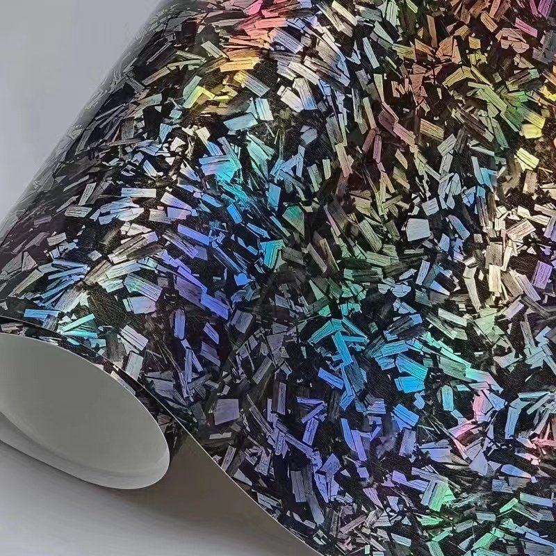 New product 1.52*18M self adhesive vehicle wrap decorative films forged carbon fiber wrapping vinyl