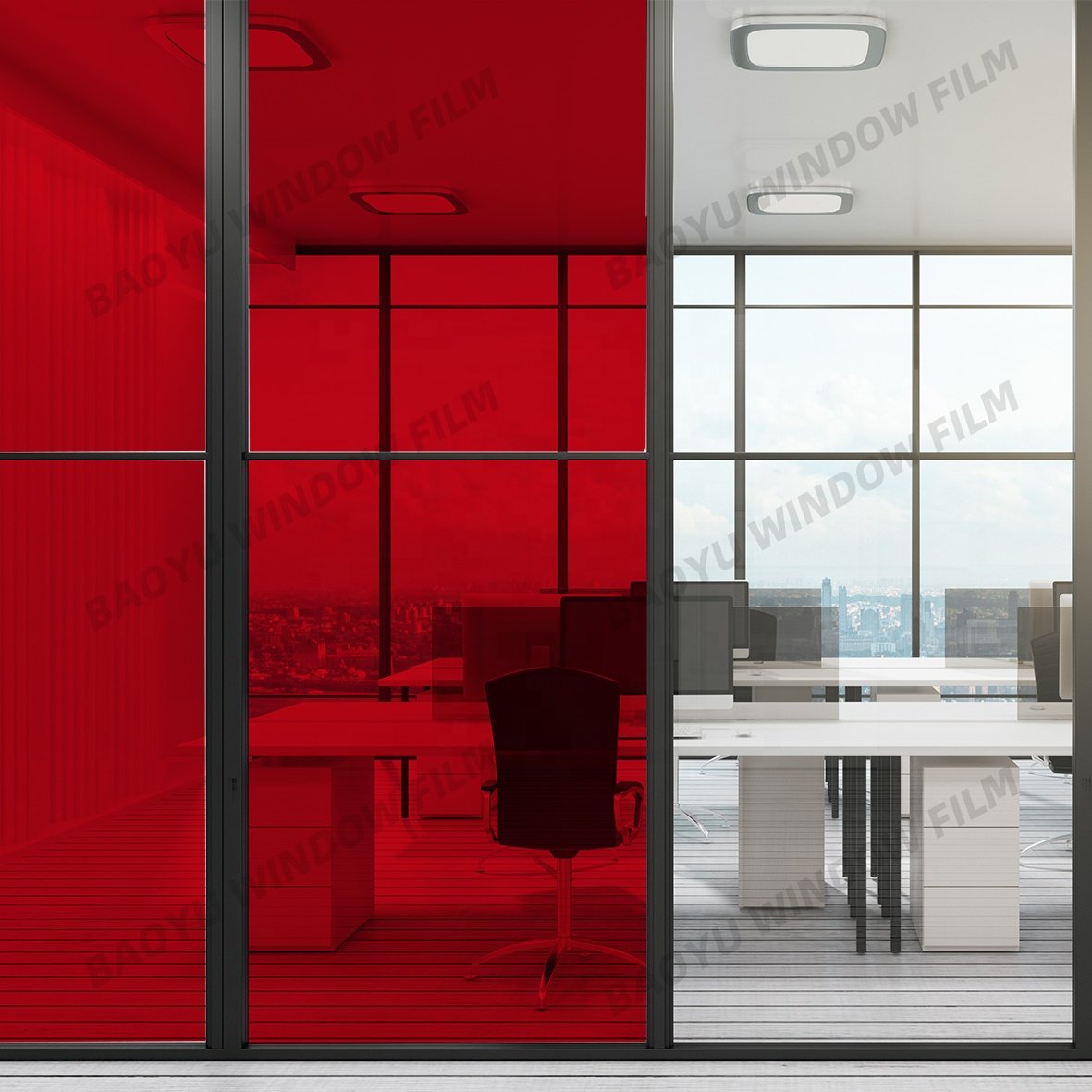 colorful decoration transparent color film deep red Beautiful Decorative film