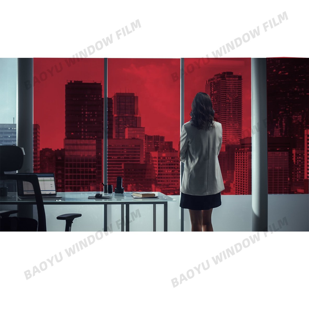 colorful decoration transparent color film deep red Beautiful Decorative film