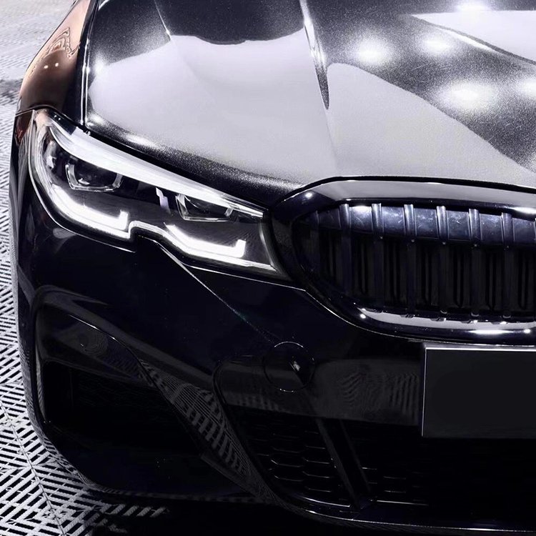 Glossy Metal Havana Black electric car sticker Classic black vinyl film car color changing sticker gloss black vinyl car wrap