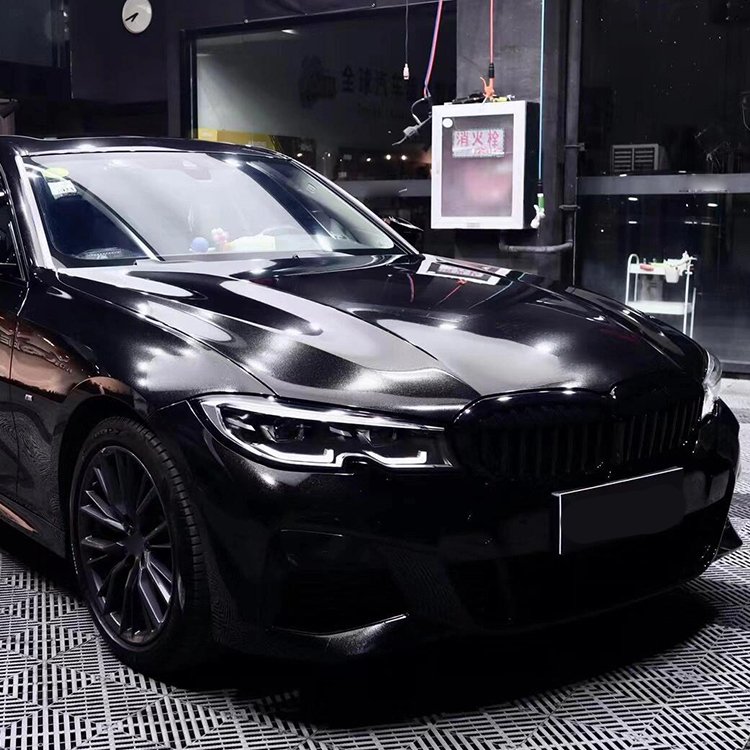 Glossy Metal Havana Black electric car sticker Classic black vinyl film car color changing sticker gloss black vinyl car wrap