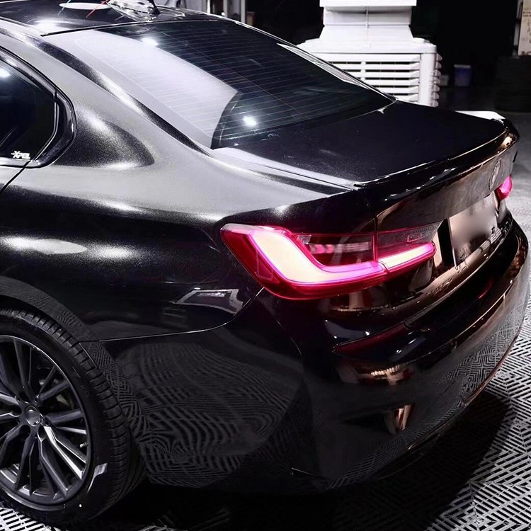 Glossy Metal Havana Black electric car sticker Classic black vinyl film car color changing sticker gloss black vinyl car wrap