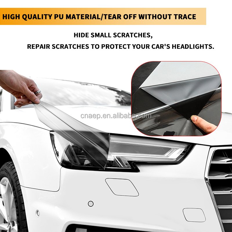 0.3*15M Ppf Self-healing TPU Car Headlight Anti Scratches Tinting Film Wrap Protective Car Smart Photochromic UV Headlight Film