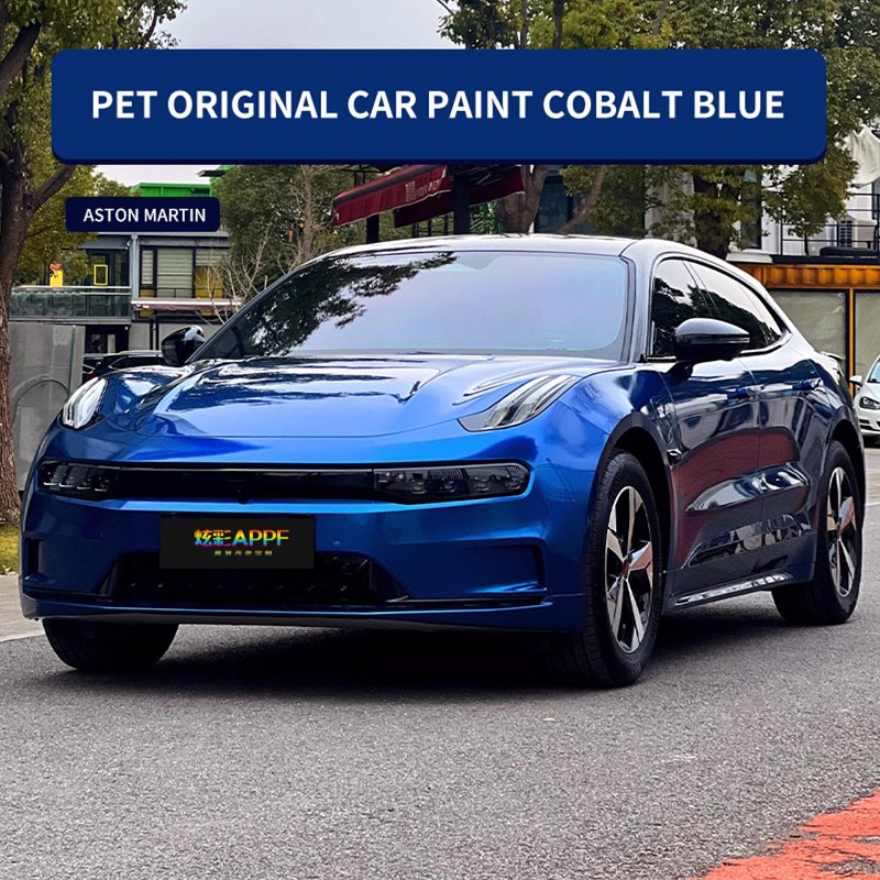 1.52x18m Auto Wrapping Vinyl Colorful Vinyl Wrap Color Change Film Sticker Pet Original Car Paint Cobalt Blue For Car Body