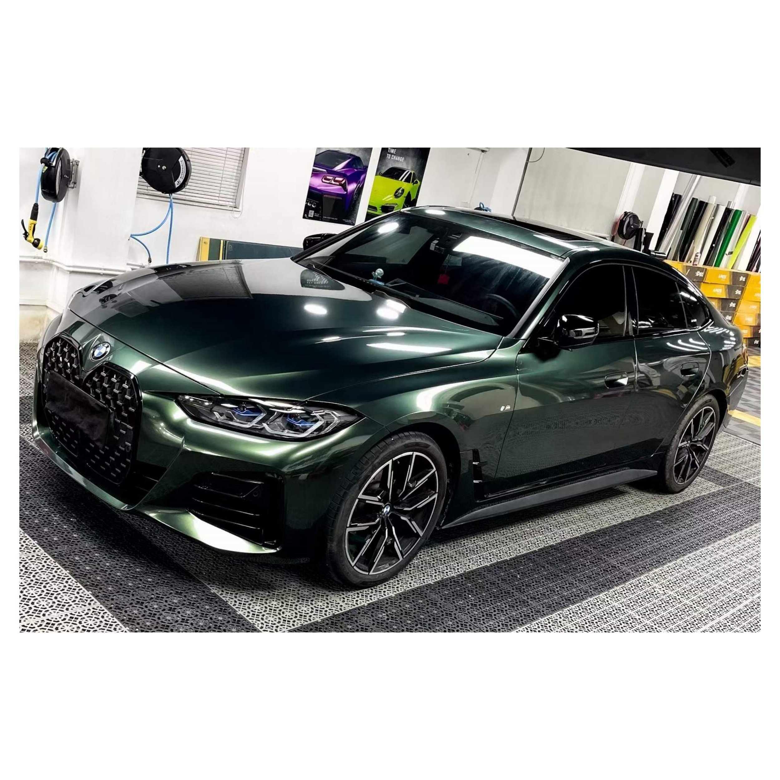 Automotive Wrapping Film Ultra Glossy Metallic Midnight Green Car Vinyl Wrap