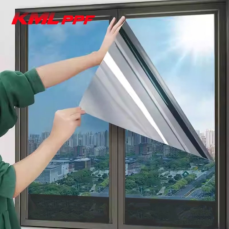 Hot Sale Blue Silver Building Safety Film Colorful Architectural Wrap Film Architectural Glass Film