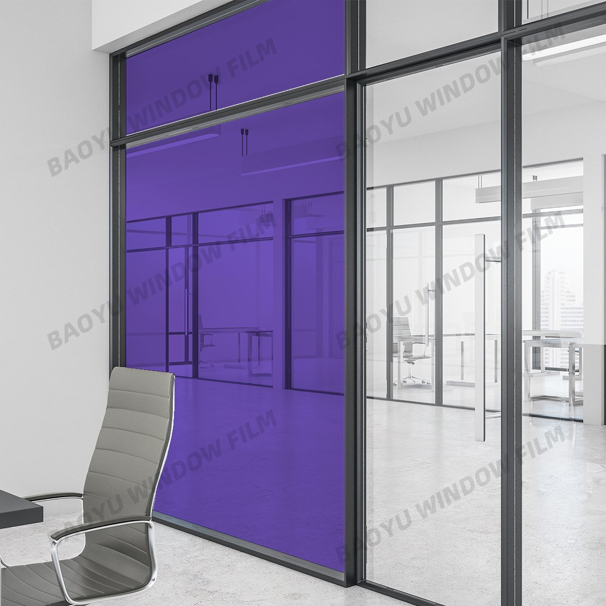 transparent color film Beautiful Decorative film colorful Block UV bluish violet