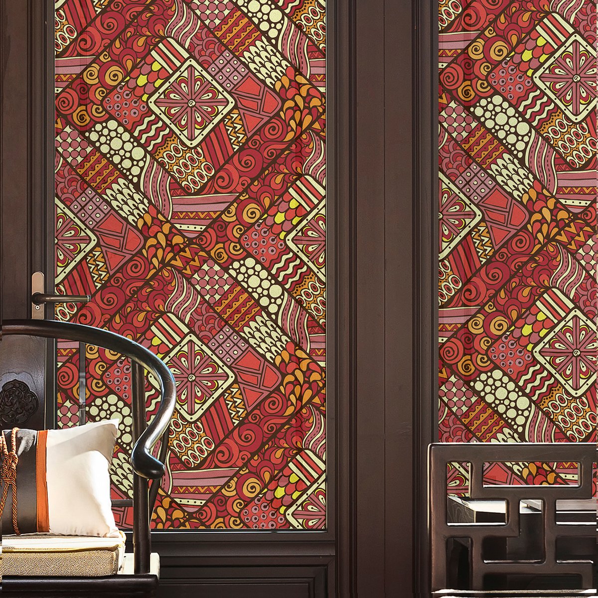 Factory customized Adsorption 3d Decorative Vinyl Stained Glass Window Decal Electrostatic Window Privacy Film