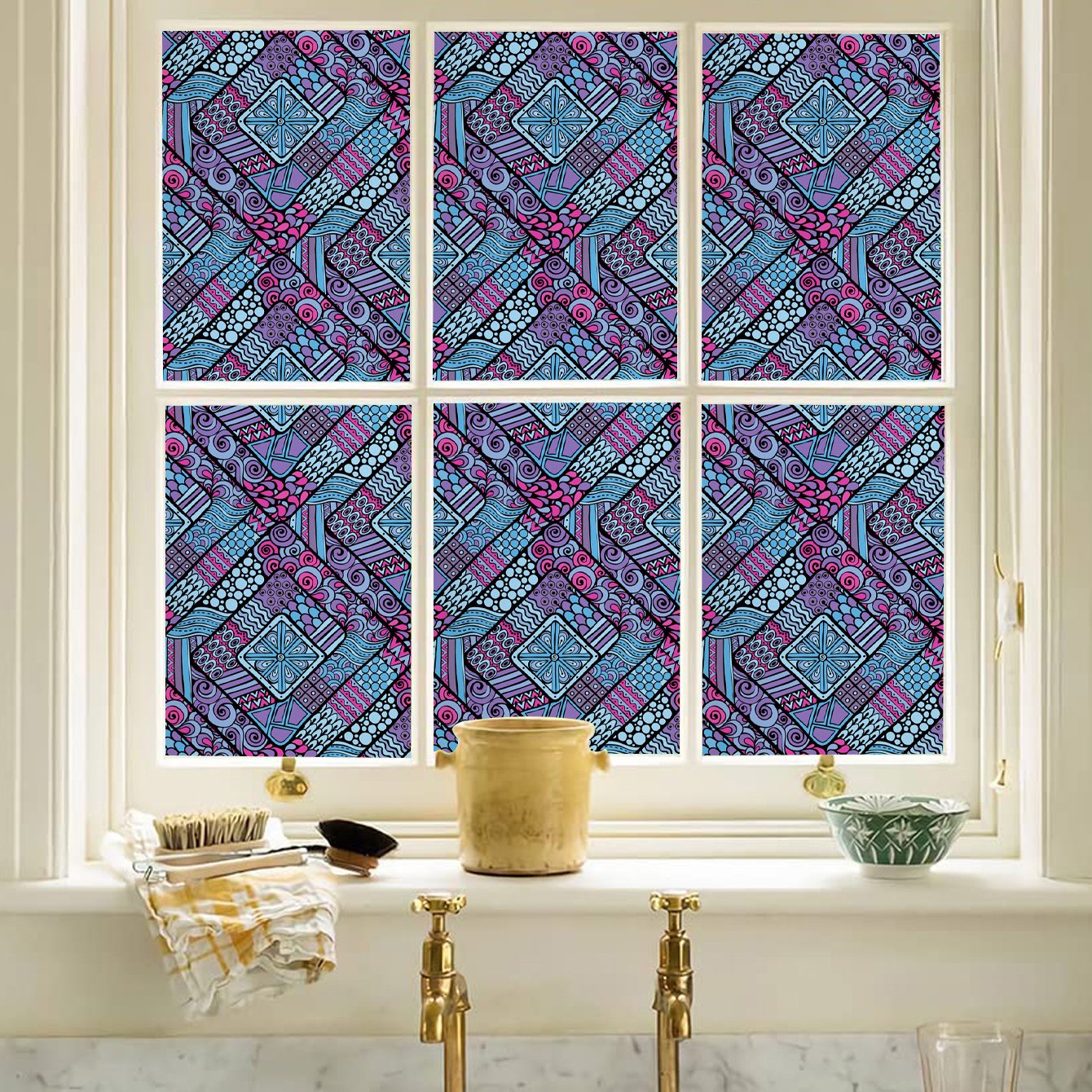 Factory customized Adsorption 3d Decorative Vinyl Stained Glass Window Decal Electrostatic Window Privacy Film