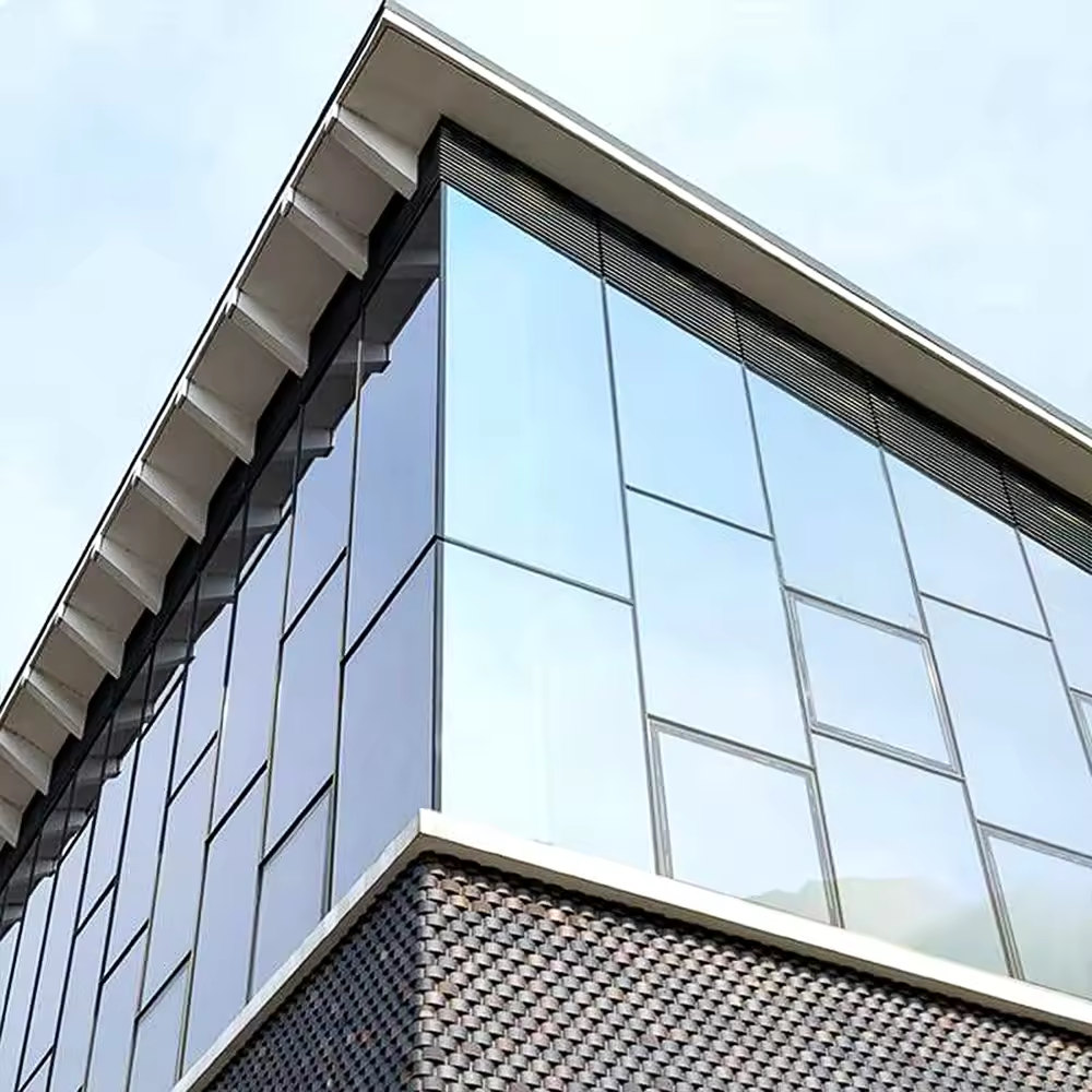 Green-silver Window Film One Side Silver Mirror Glass Heat Control Decorative Film Tinted Film for House Window Silver Reflect