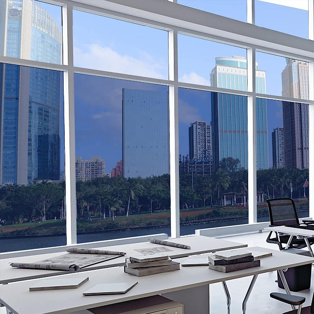 Customized factory Dark Blue Silver Window Film,Protective decoration building film,window tint film for home glass window film