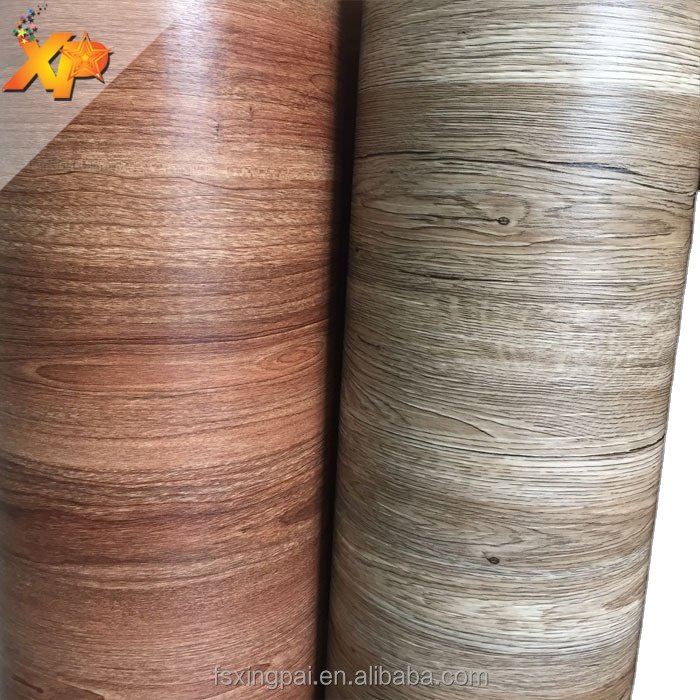 factory cheap PVC film roll wood grain PVC decorative film for furniture