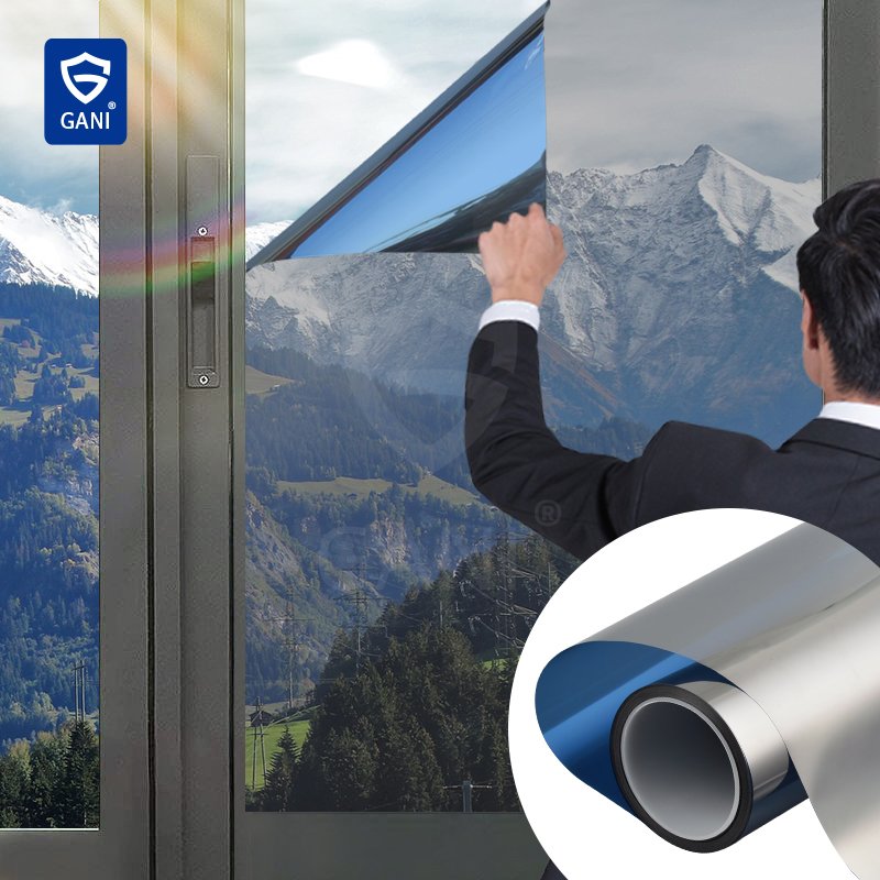 Cooling Glass Film Decorative PVC SELF-ADHESIVE One Way Mirror Privacy Window Film
