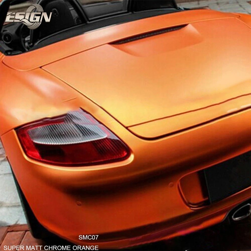 ICE FILM MATT ORANGE Car Wrap Vinyl Film Full Rolls with Air Bubble Free Auto Body Skin Decal Stickers Foil Styling