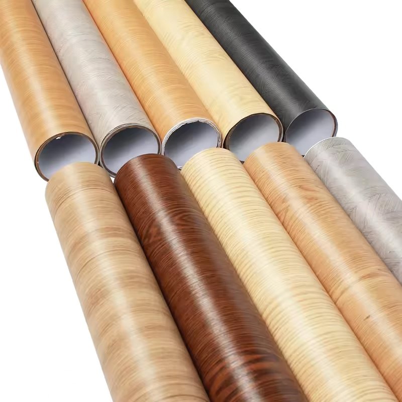 PVC Decorative Film For Furniture Cover Kitchen Cabinet Door desk Skin Vacuum Membrane Press Lamination