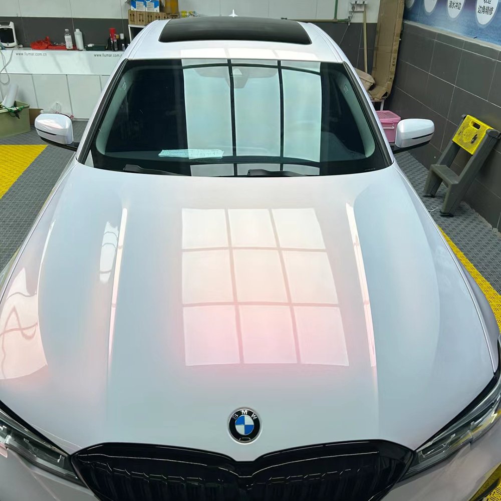 WRAPMASTER PET Self Healing Flower Pearl Pink Car wrap Vinyl PPF Paint Protect Film