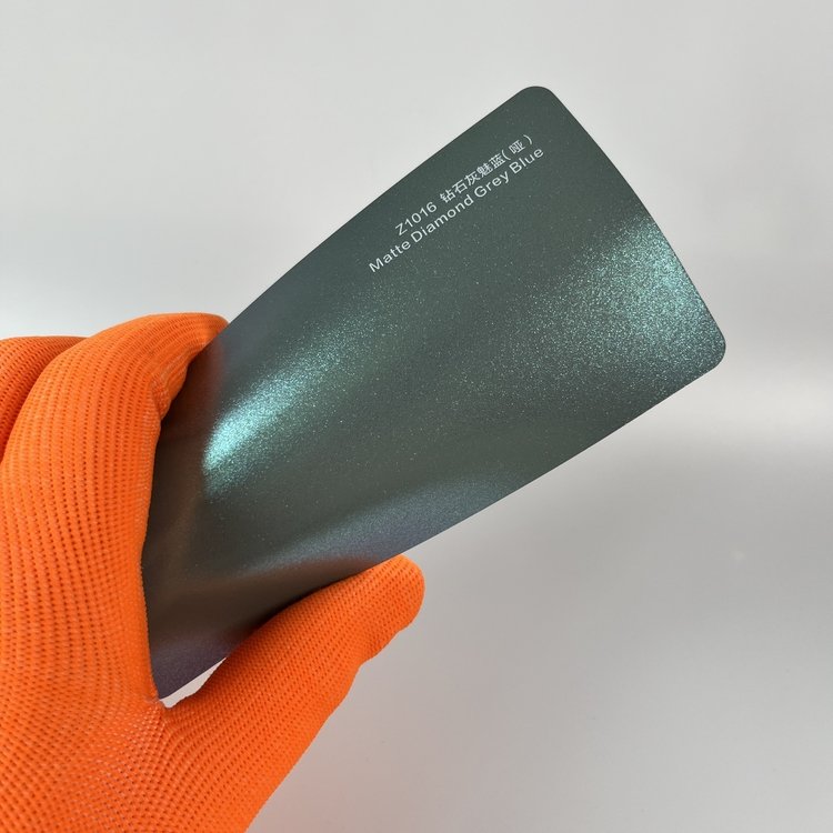 Matte Diamond Grey Blue mirror vinyl wrap petg decorative film holographic car vinyl wrap wrap car vinyl blue