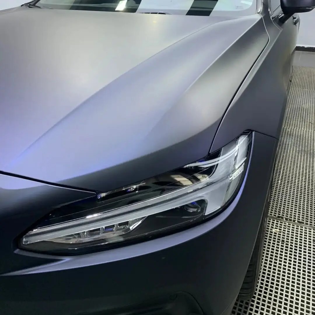 Wrapmaster 1.52*17m Car Decorative Films PET Matte Black Blue Wrap vehicle wrap car wraps for sale