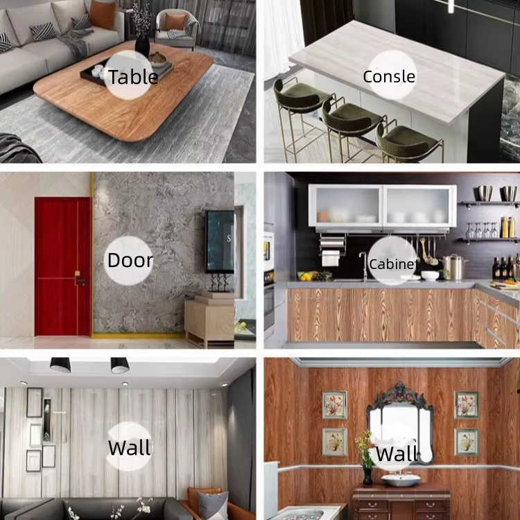 Best price custom vinyl sticker pvc film wallpaper furniture wall decorative film self adhesive pvc film