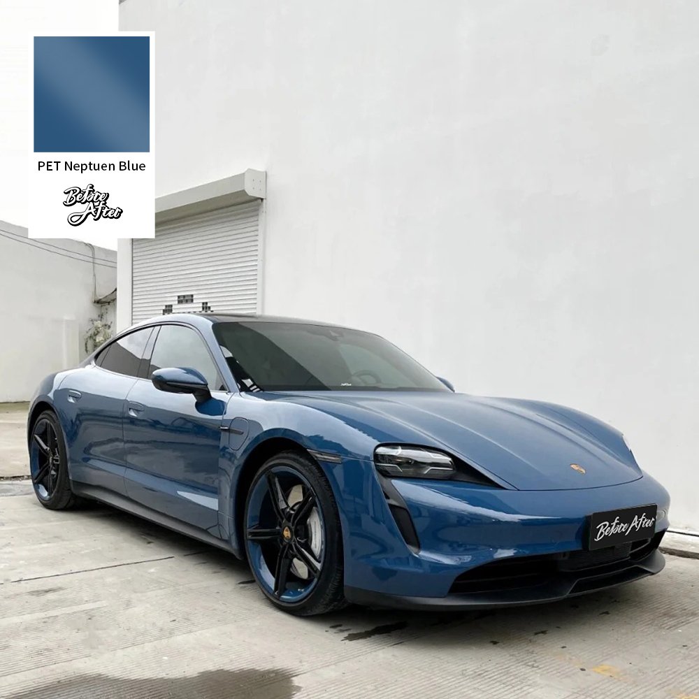 Super Gloss Crystal Vinyl Film Car Wrap Styling Sticker Air Bubble Free Car Body Films Accessories Decoration Film Neptune Blue