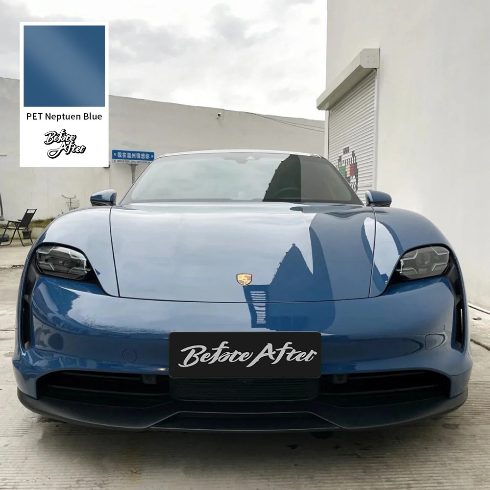 Super Gloss Crystal Vinyl Film Car Wrap Styling Sticker Air Bubble Free Car Body Films Accessories Decoration Film Neptune Blue