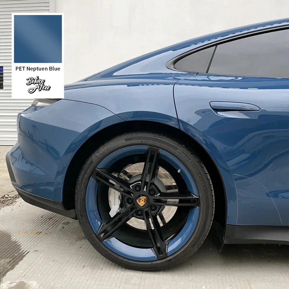 Super Gloss Crystal Vinyl Film Car Wrap Styling Sticker Air Bubble Free Car Body Films Accessories Decoration Film Neptune Blue