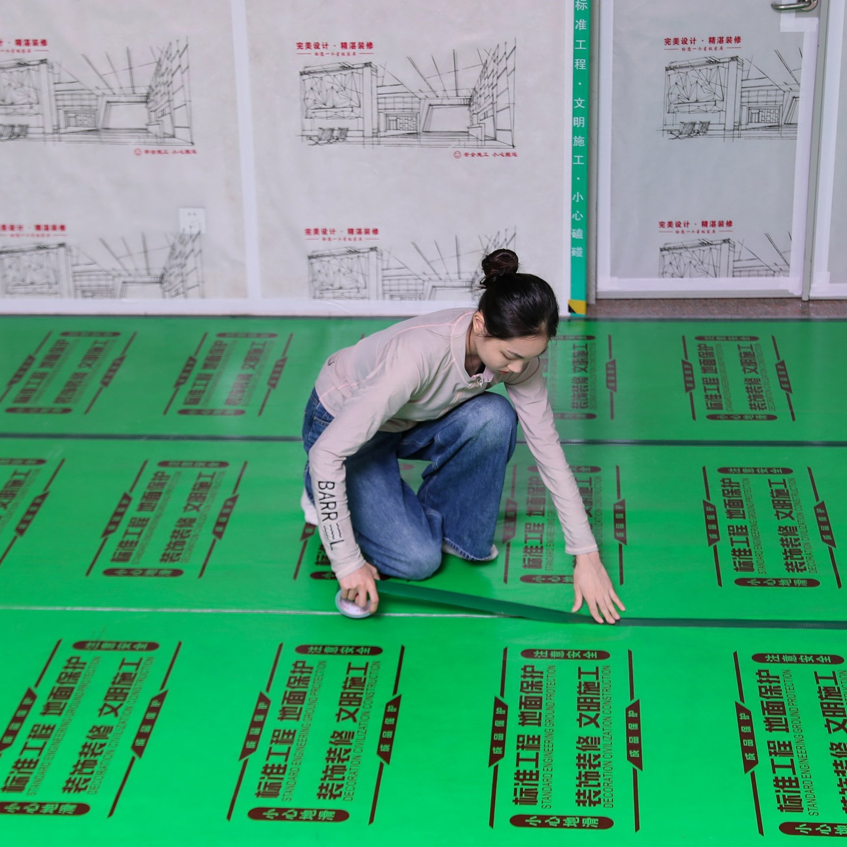 multifunctional materials flooring roll architecture materials Painter Felt durable pvc decorative film