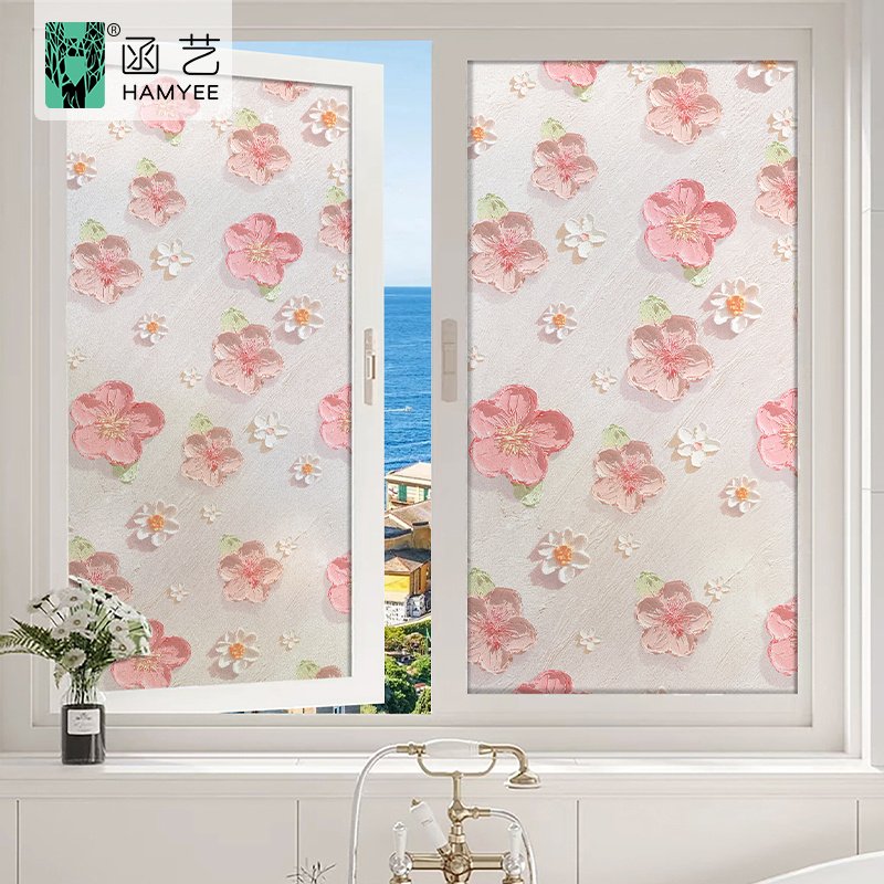 Custom window privacy film factory direct sale electrostatic window decorative film