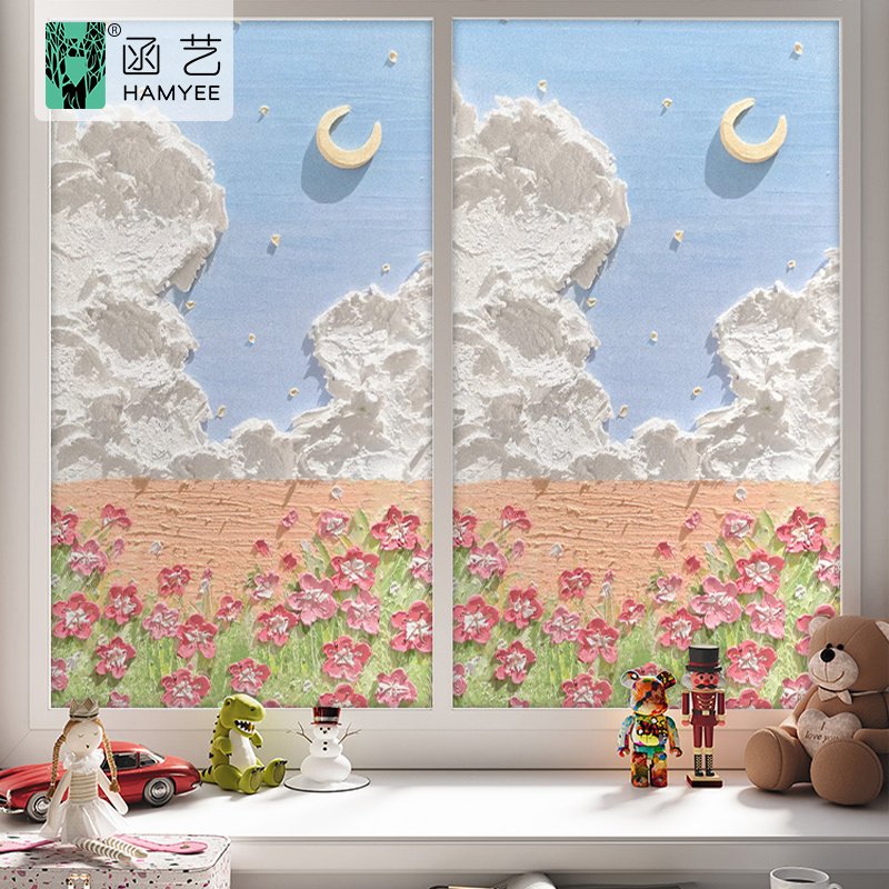 Custom window privacy film factory direct sale electrostatic window decorative film