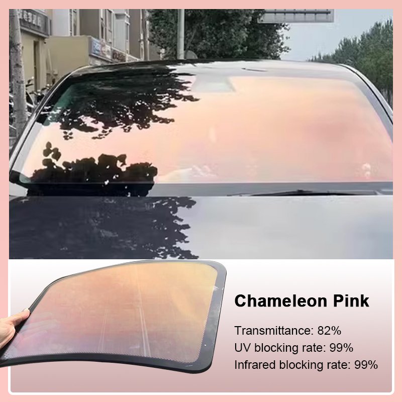Anti-UV color-changing car window color film solar control chameleon pink decorative window film