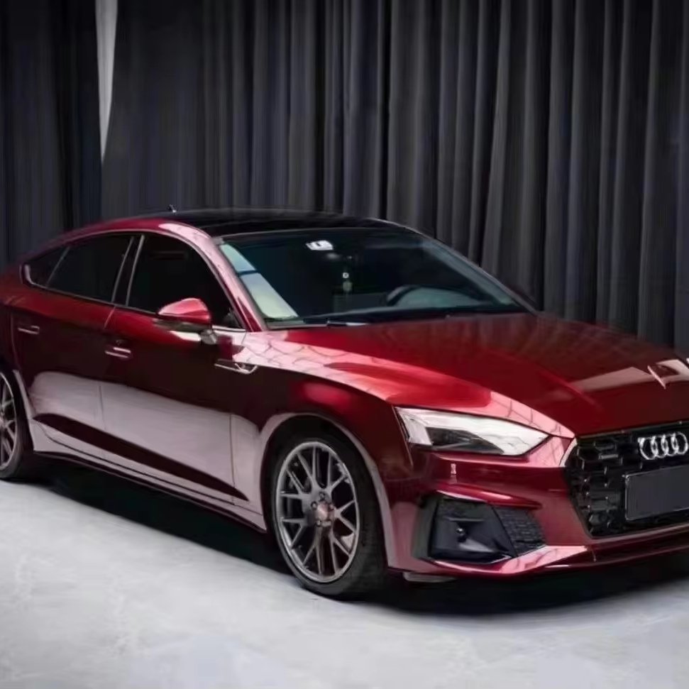 Popular PET Liner Highlight Liquid Metal Dragon's Blood Red Car Body Wrapping Vinyl