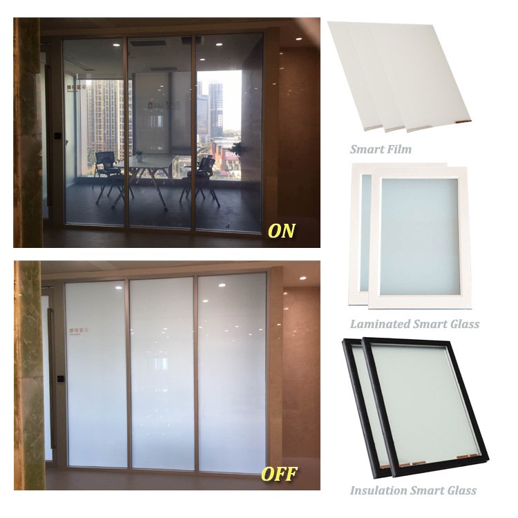 Factory Switchable Privacy Smartfilm PDLC Film Smartglass Laminated LED Glass Smart film