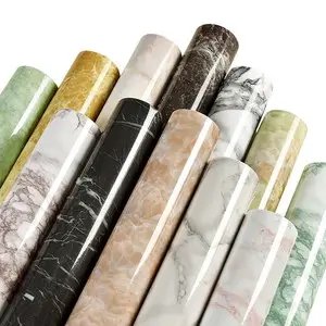 Non-self-adhesive marble PVC home decorative marble film with good price