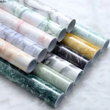 Non-self-adhesive marble PVC home decorative marble film with good price
