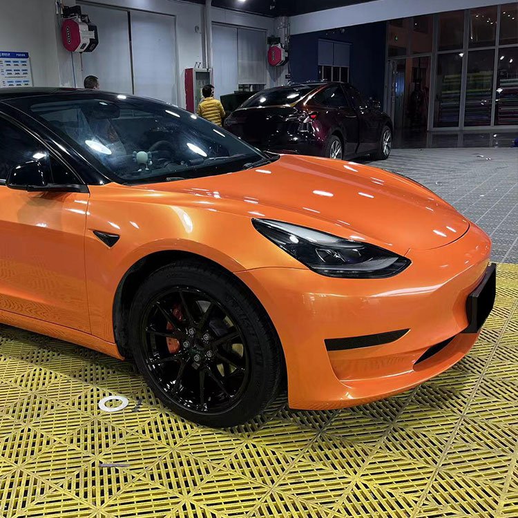 Magic Gold Orange car bonnet stickers car side sticker sticker car decorative film pvc pet decorative films Best-selling orange