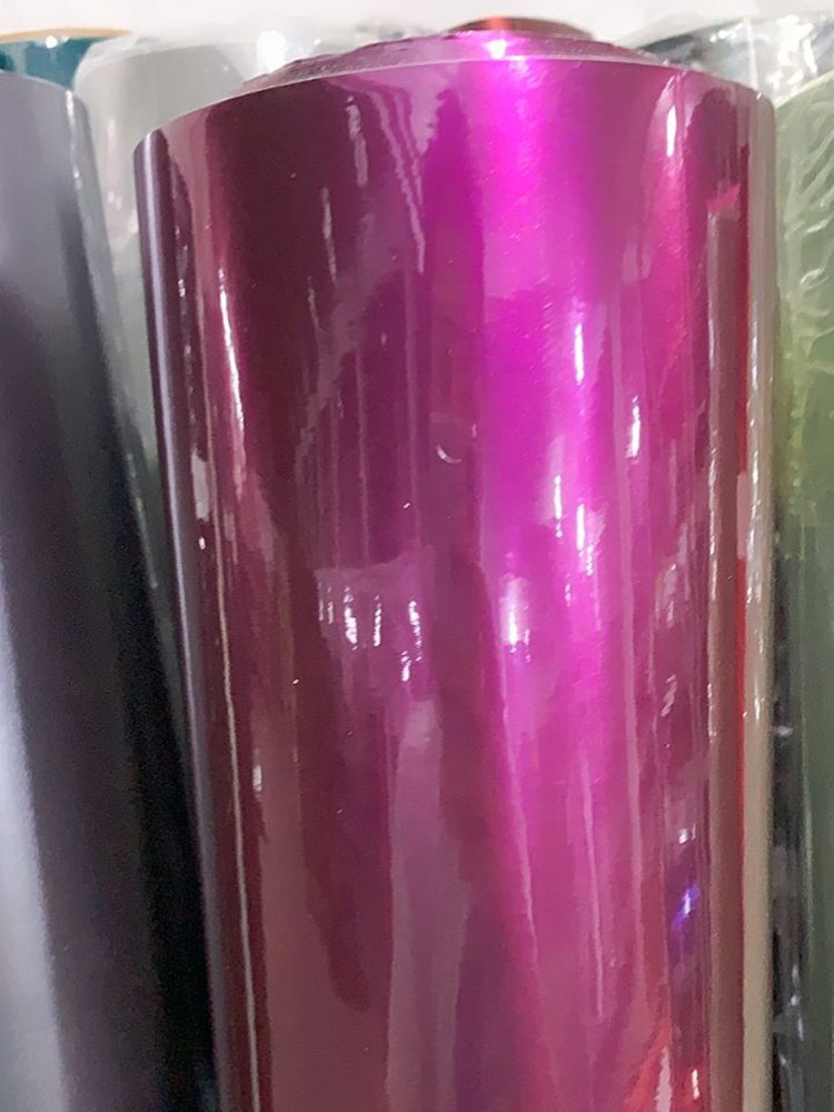 WRAPMASTER 1.52*17m Self Adhesive Super Gloss Metallic Grape Purple Vinyl Wrap Car Sticker Bronze Metallic vinyl Wrap